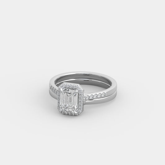 Beth Pavé x Mirror Set in Emerald Cut