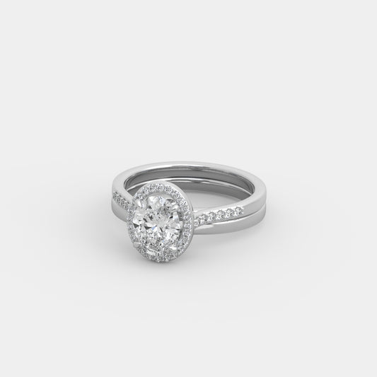 Beth Pavé x Mirror Set in Oval Cut