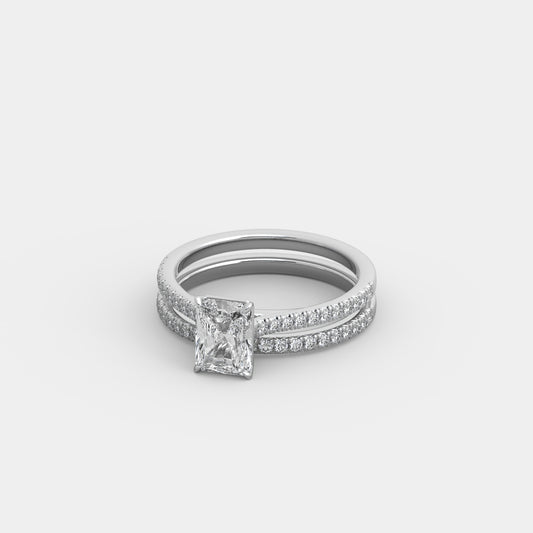 Elise French-Pavé x French-Pavé Set in Radiant Cut