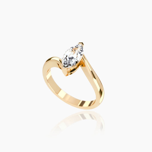 18K Yellow Gold Seraphine Marquise Solitaire