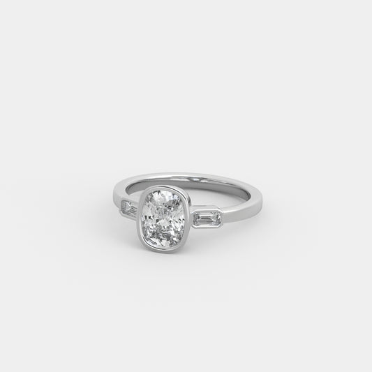 Noelle Emerald-Shouldered in Cushion Cut