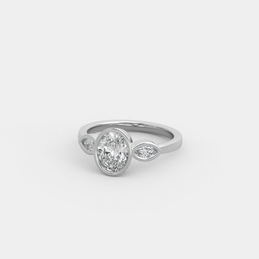 Noelle Marquise-Shouldered in Oval Cut