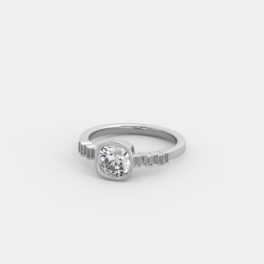 Noelle Baguette-Accented in Cushion Square Cut