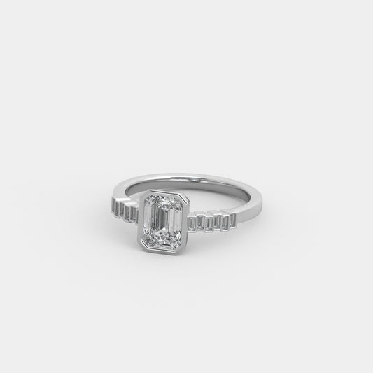 Noelle Baguette-Accented in Emerald Cut