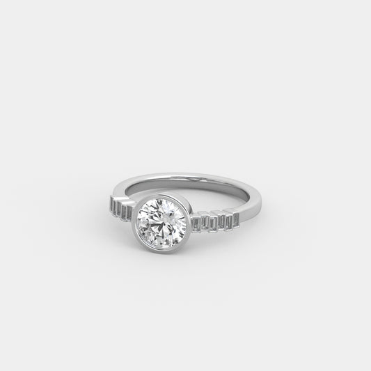 Noelle Baguette-Accented in Round Cut