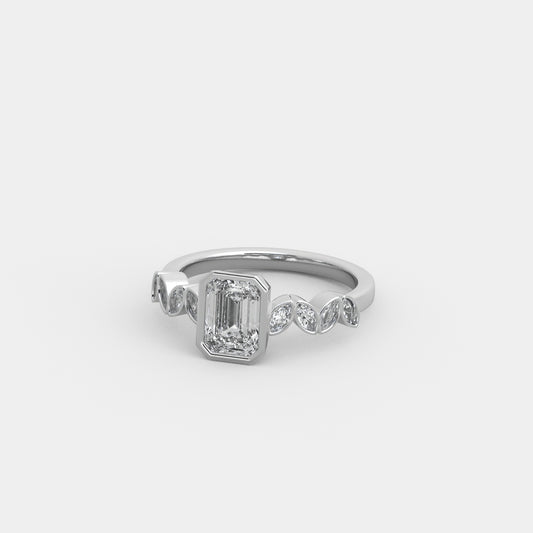 Noelle Marquise-Accented in Emerald Cut