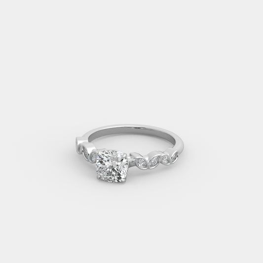 Bria Marquise-Accented in Cushion Square Cut