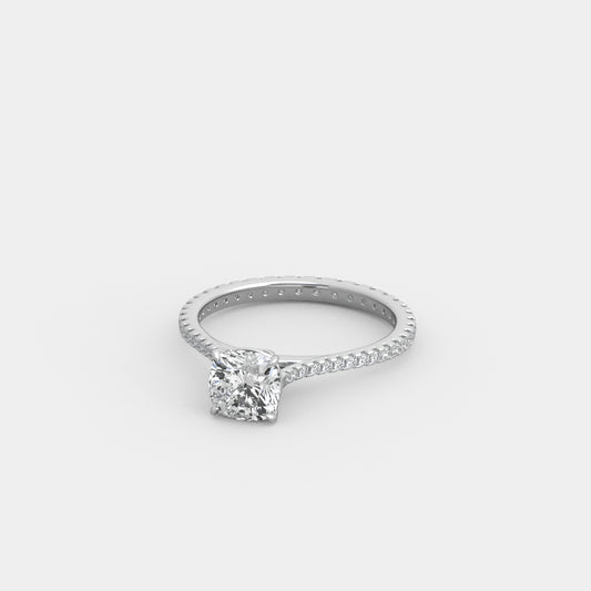 Kira Pavé in Cushion Square Cut