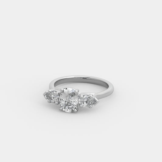 Lyra Pear-Shouldered in Cushion Cut