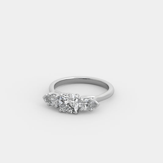 Lyra Pear-Shouldered in Cushion Square Cut