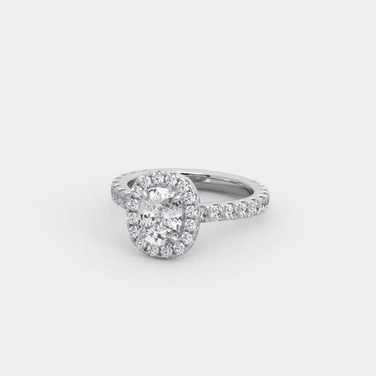 Elizabeth Pavé in Cushion Cut