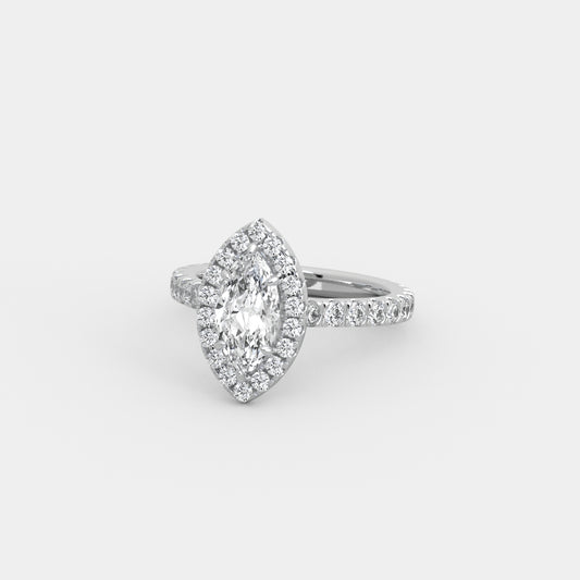 Elizabeth Pavé in Marquise Cut