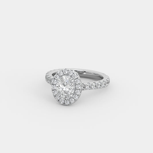 Elizabeth Pavé in Oval Cut