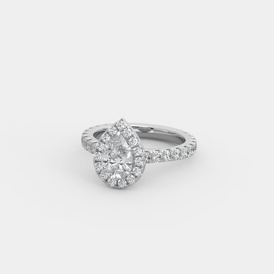 Elizabeth Pavé in Pear Cut