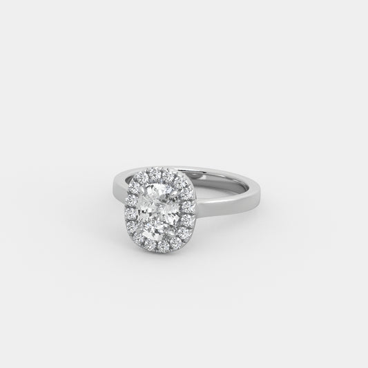 Elizabeth French-Halo in Cushion Cut