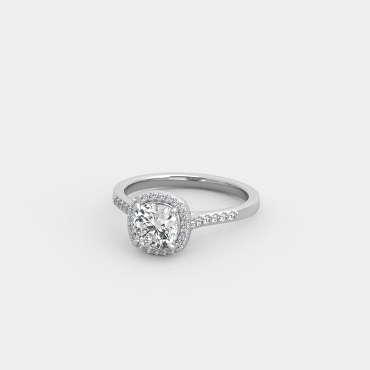 Beth Pavé in Cushion Square Cut