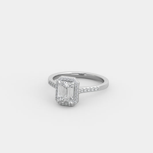 Beth Pavé in Emerald Cut
