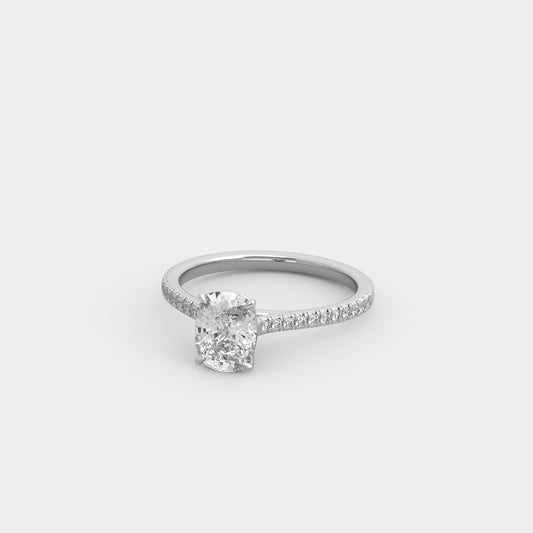 Elise French-Pavé in Cushion Cut