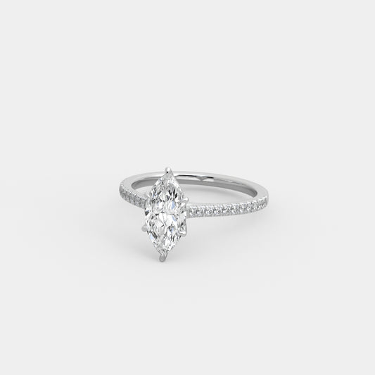 Elise French-Pavé in Marquise Cut