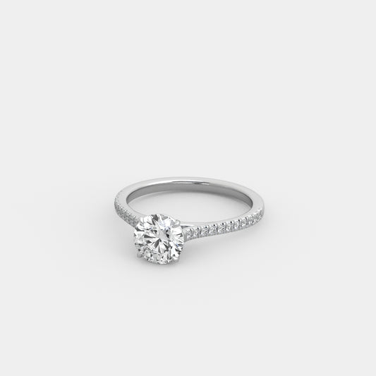 Elise French-Pavé in Round Cut