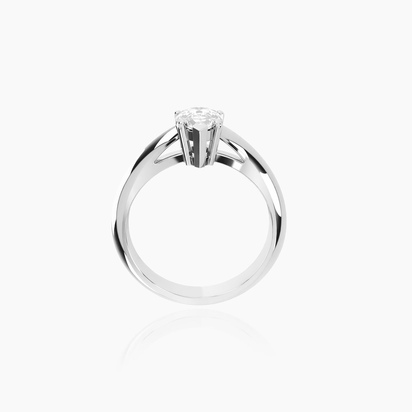 18K White Gold Zephyr Pear Solitaire