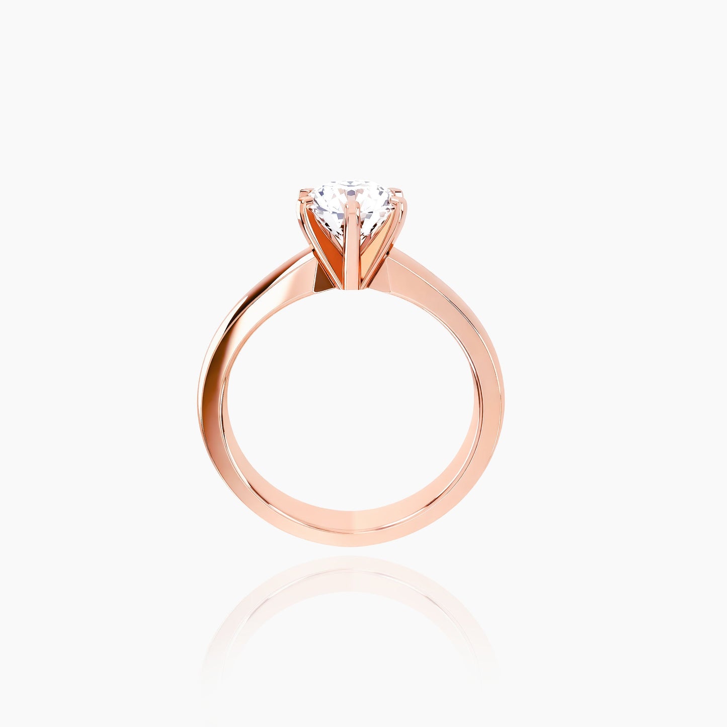 18K Rose Gold Amoret Round Solitaire