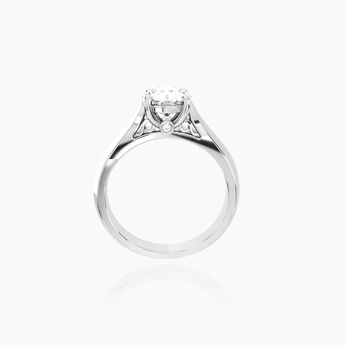 18K White Gold Avelar Round Solitaire