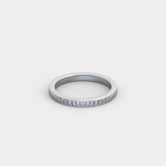 Baguette Channel-Pavé Band