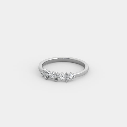 Round & Marquise Cascade Band